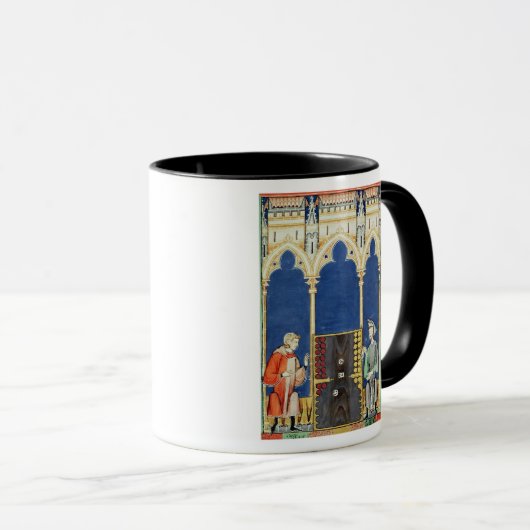 Twee backgammaspelers mok (Voorkant rechts)