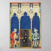 Twee backgammaspelers poster (Voorkant)