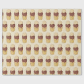 Twee bakkerijbeker cadeaupapier (Vlak)