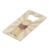 Twee bakkerijbeker creditkaart flessenopener (Voorkant Gekanteld)