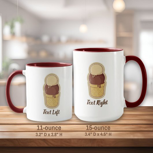 Twee bakkerijbeker mok