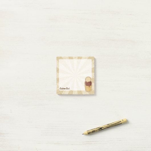 Twee bakkerijbeker post-it® notes (Op bureau)