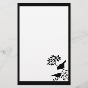 Twee bakkerijpapier voor vogels briefpapier