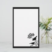 Twee bakkerijpapier voor vogels briefpapier (Staand voorkant)