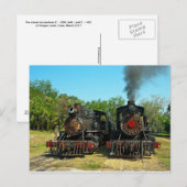 Twee Baldwin stoomlocomotieven Briefkaart (Voorkant / Achterkant)