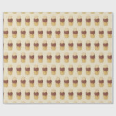 Twee ballen ijs cup cadeaupapier (Vlak)