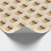 Twee ballen ijs cup cadeaupapier (Hoek)