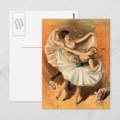 Twee Ballerina's briefkaart (Voorkant / Achterkant)