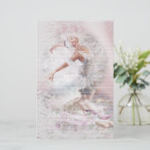 Twee Ballerinas Dance Lined Briefpapier (Staand voorkant)