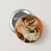 Twee Ballerinas-knoppen Ronde Button 5,7 Cm (Voorkant /achterkant)