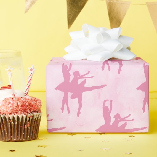 Twee Ballerinas Roze alle keren Cadeaupapier (Verjaardagsfeest)
