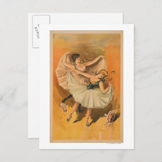 Twee Ballerinas Theatrisch Poster Briefkaart (Voorkant / Achterkant)