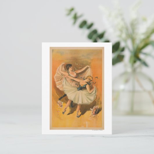 Twee Ballerinas Theatrisch Poster Briefkaart (Staand voorkant)