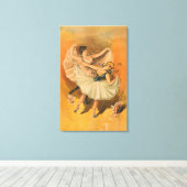 Twee Ballerinas Theatrisch Poster Canvas Afdruk (Insitu (Houten vloer))