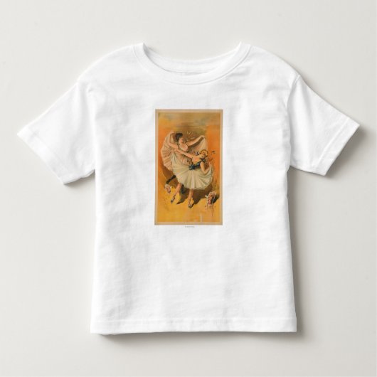 Twee Ballerinas Theatrisch Poster Kinder Shirts (Voorkant)