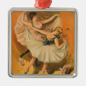 Twee Ballerinas Theatrisch Poster Metalen Ornament (Voorkant)