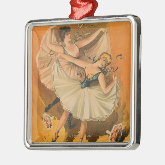Twee Ballerinas Theatrisch Poster Metalen Ornament (Links)