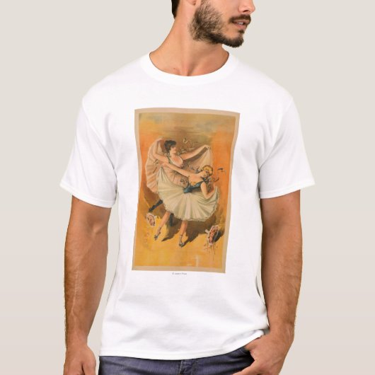 Twee Ballerinas Theatrisch Poster T-shirt (Voorkant)