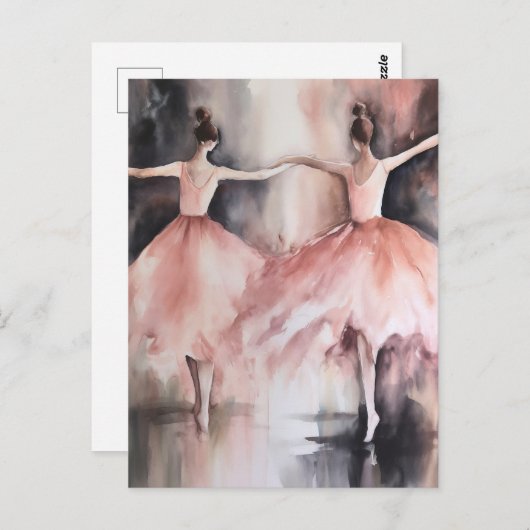 Twee balletdansers Briefkaart (Voorkant / Achterkant)