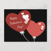 Twee Ballonharten Gelukkige Valentijnsdag Kaart (Voorkant)