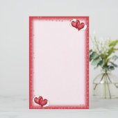 Twee ballonharten met cloud briefpapier (Staand voorkant)