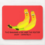Twee Bananas Mousepad Muismat (Voorkant)