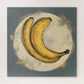 Twee bananen in de maan 's nachts legpuzzel (Horizontaal)