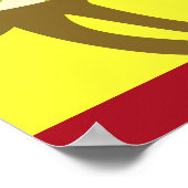 Twee Bandana Dogs - Geel Poster (Hoek)