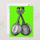 Twee banjos briefkaart (Voorkant / Achterkant)