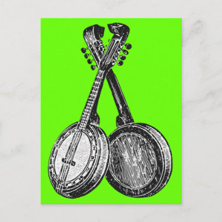 Twee banjos briefkaart