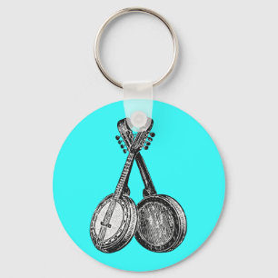 Twee banjos sleutelhanger