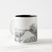 Twee batterijen in Southampton House Tweekleurige Koffiemok (Voorkant links)