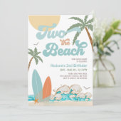Twee Beach Boy Surf Surfing 2de Verjaardag Kaart (Staand voorkant)