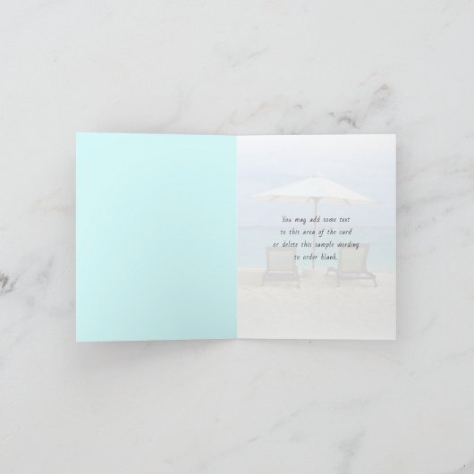 Twee Beach Chairs Custom Wordend Kaarten (Binnen)