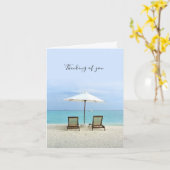 Twee Beach Chairs Custom Wordend Kaarten (Gele Bloem)