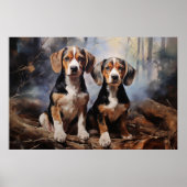 Twee Beagle Poster (Voorkant)