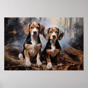 Twee Beagle Poster