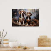 Twee Beagle Poster (Keuken)