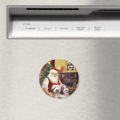 Twee Bearded Collies van Sinterklaas Magneet (Insitu (Vaatwasser))