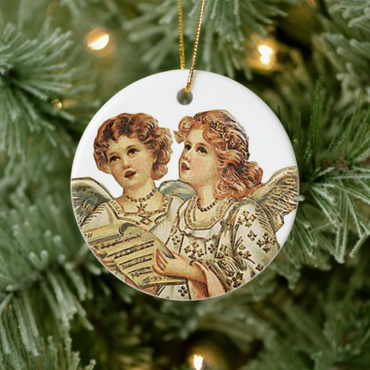 Twee Beauthful Angels Keramisch Ornament (Boom)