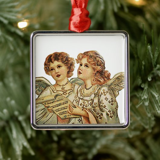 Twee Beauthful Angels Metalen Ornament (Boom)