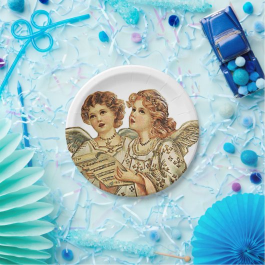 Twee Beauthful Angels Papieren Bordje (Feest)