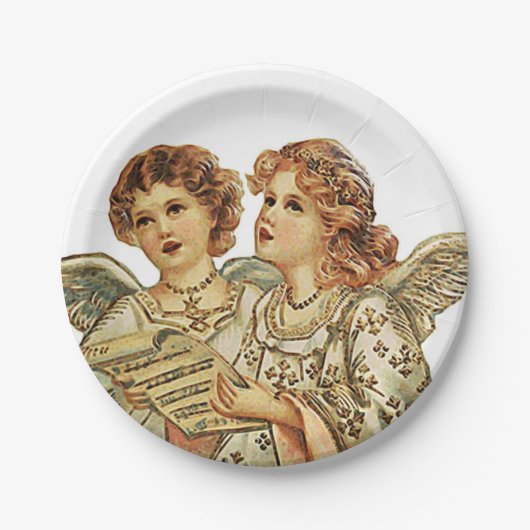Twee Beauthful Angels Papieren Bordje (Voorkant)