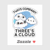 Twee bedrijf drie een wolk grappig weer woordje sticker (Vel)