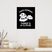 Twee bedrijf leidt een wolkenweerluis naar Dark BG Poster (Keuken)