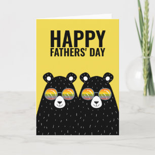 Twee Beer Dads Happy Gay Fathers Dag Kaart