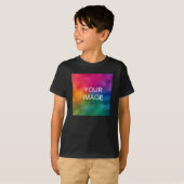 Twee begeleide zwarte Sjabloon met elegant voeg Af T-shirt (Voorkant volledig)