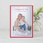 Twee begrensde eenvoudige foto moderne Valentijnsd Feestdagenkaart (Staand voorkant)