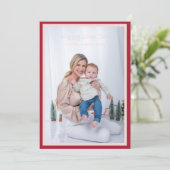 Twee begrensde eenvoudige foto moderne Valentijnsd Feestdagenkaart (Staand voorkant)