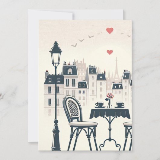 "Twee bekers, een lege stoel - een toast op het mo Feestdagenkaart (Voorkant)